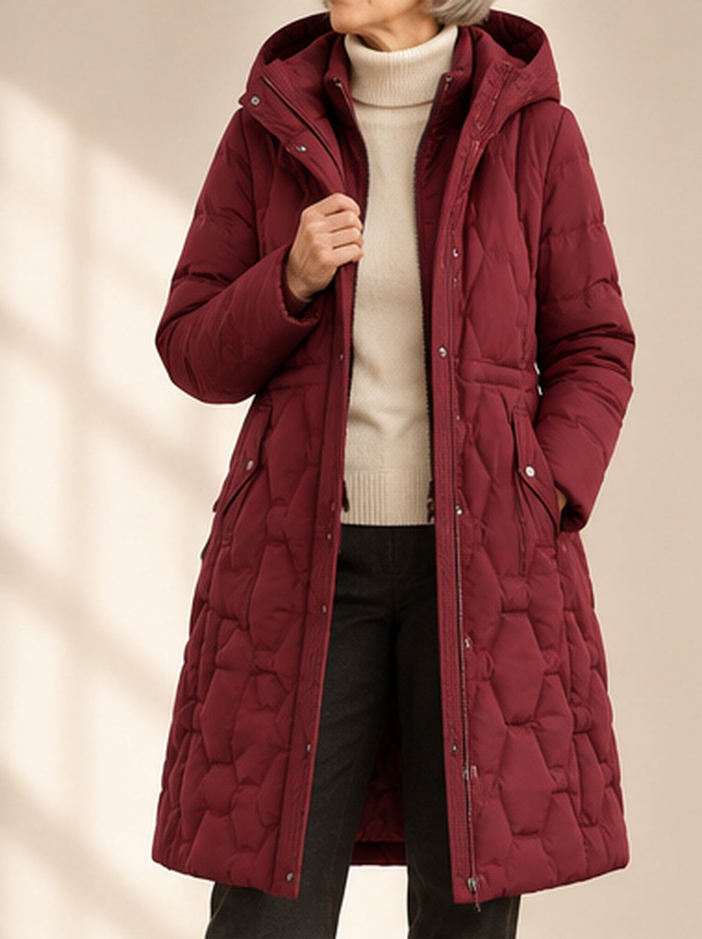 Siliana | Longline Hooded Quilted Coat
