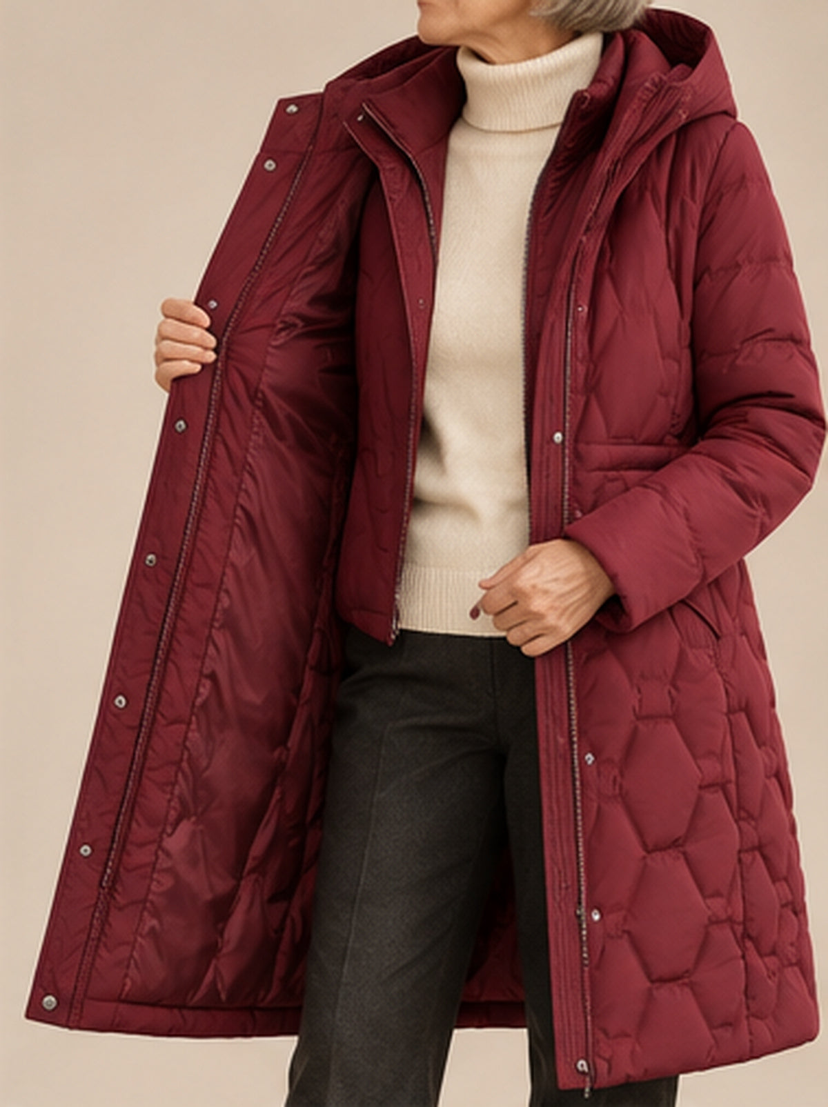 Siliana | Longline Hooded Quilted Coat