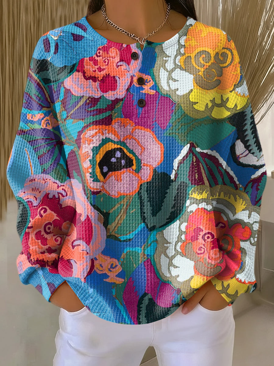 Ines | Artful Floral Sweater