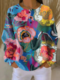 Ines | Artful Floral Sweater