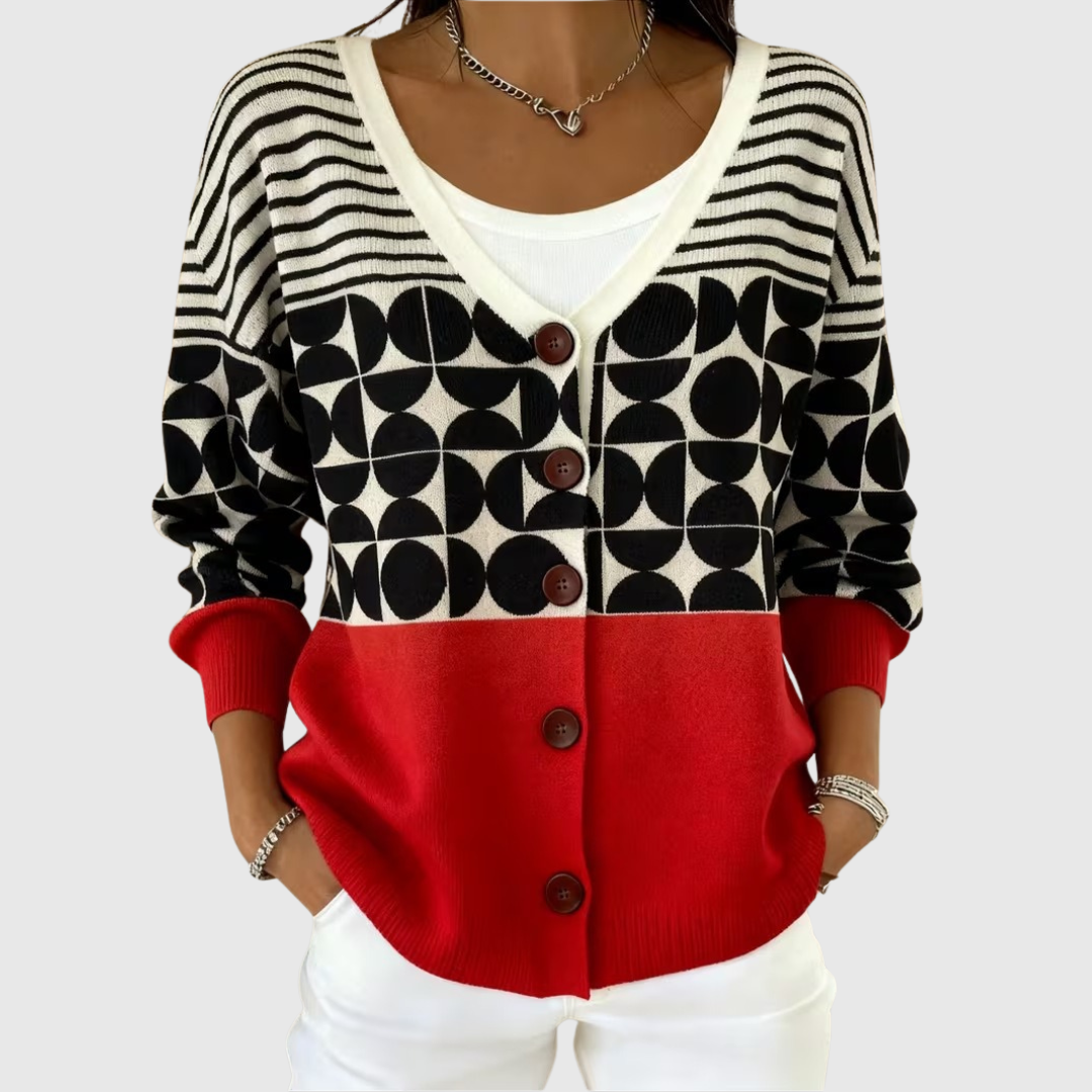 Matilde | Button-Front Ribbed Knit Cardigan