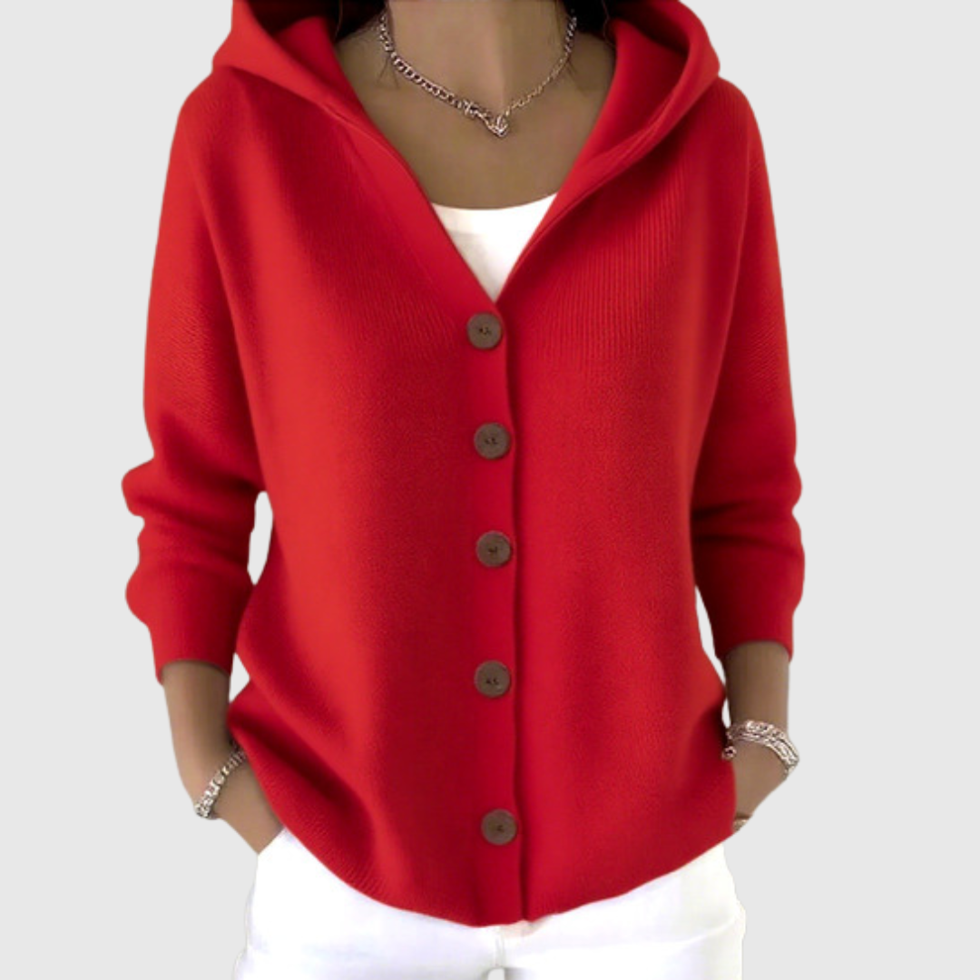 Giuseppa | Hooded Ribbed Knit Cardigan