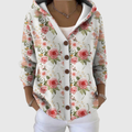 Cesarina | Hooded Ribbed Knit Cardigan