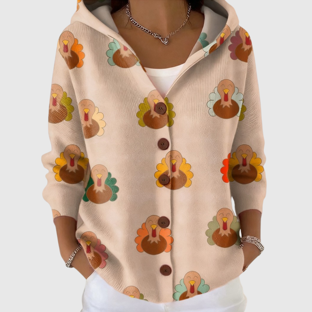 Pierina | Hooded Ribbed Knit Cardigan