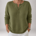 Faylinn | Button Henley Knit Sweater