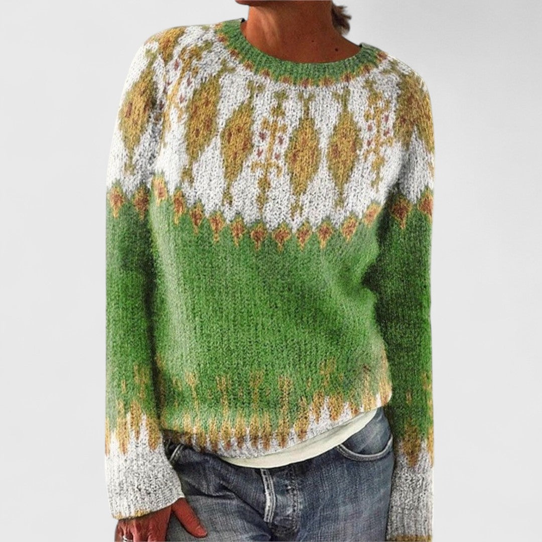 Linda | Retro Scandinavian Knitted Sweater
