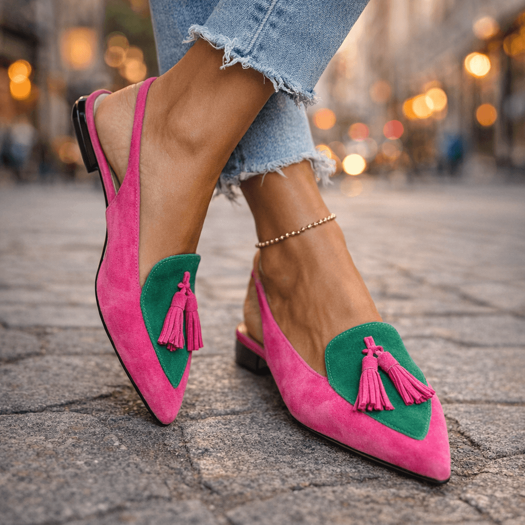 Belize | Suede-Effect Tasseled Strappy Sandal