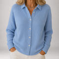 Junia | Ribbed Collared Knit Cardigan