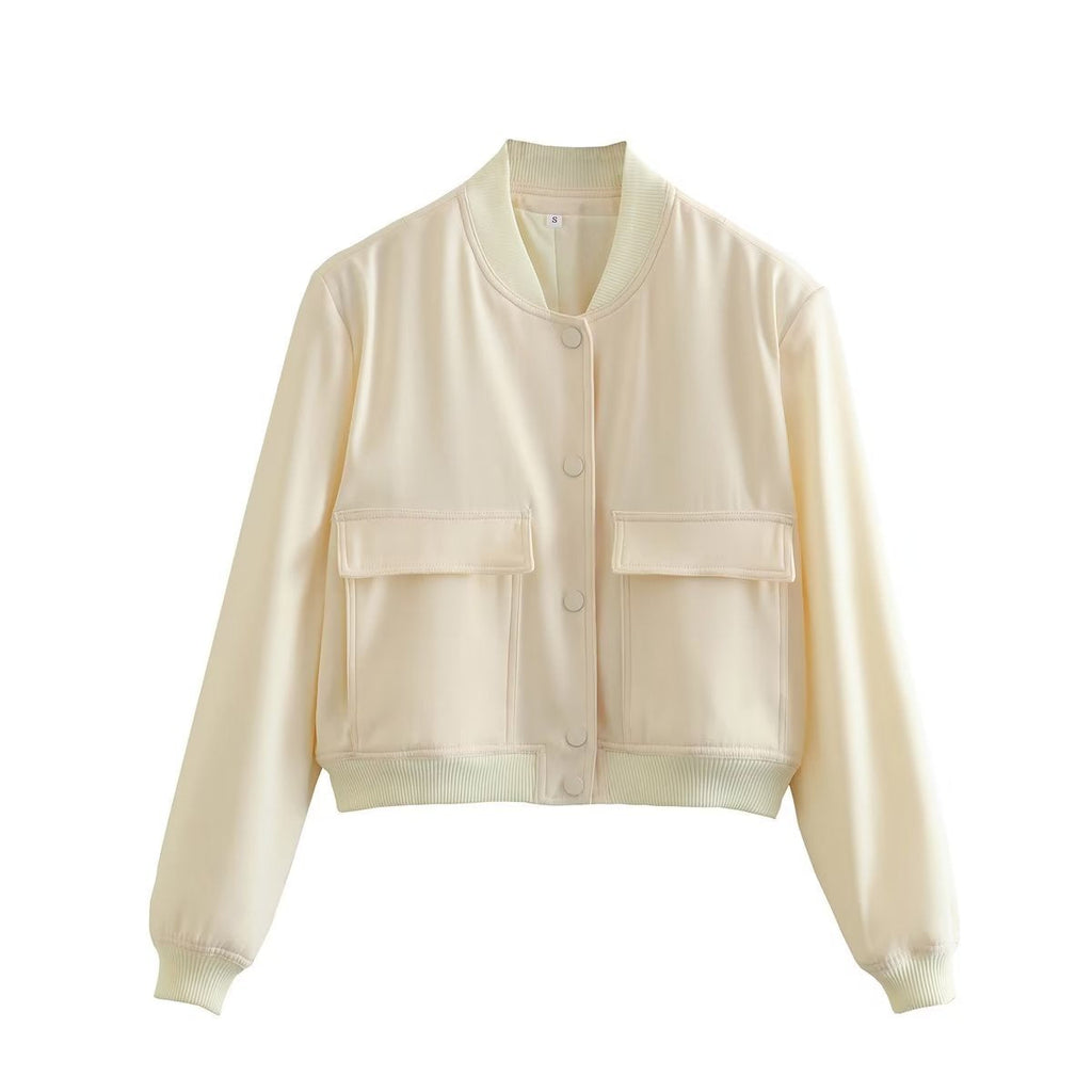 Senia | Minimalist Bomber With Utility Pockets