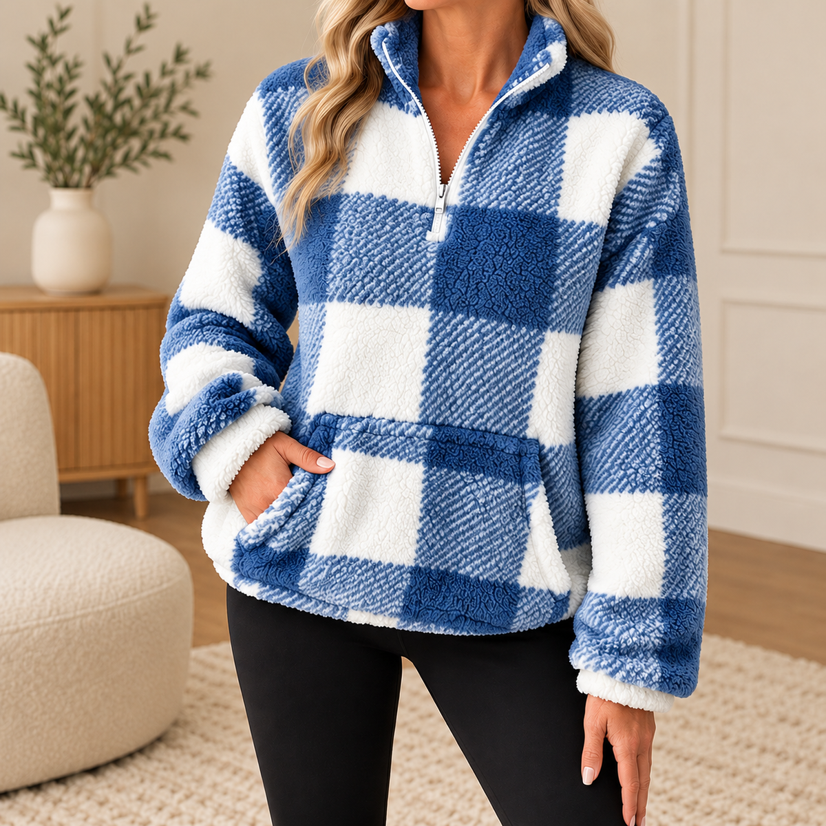 Mira | Sherpa Fleece Half-Zip Pullover