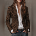 Maria | Paisley Jacquard Fitted Blazer
