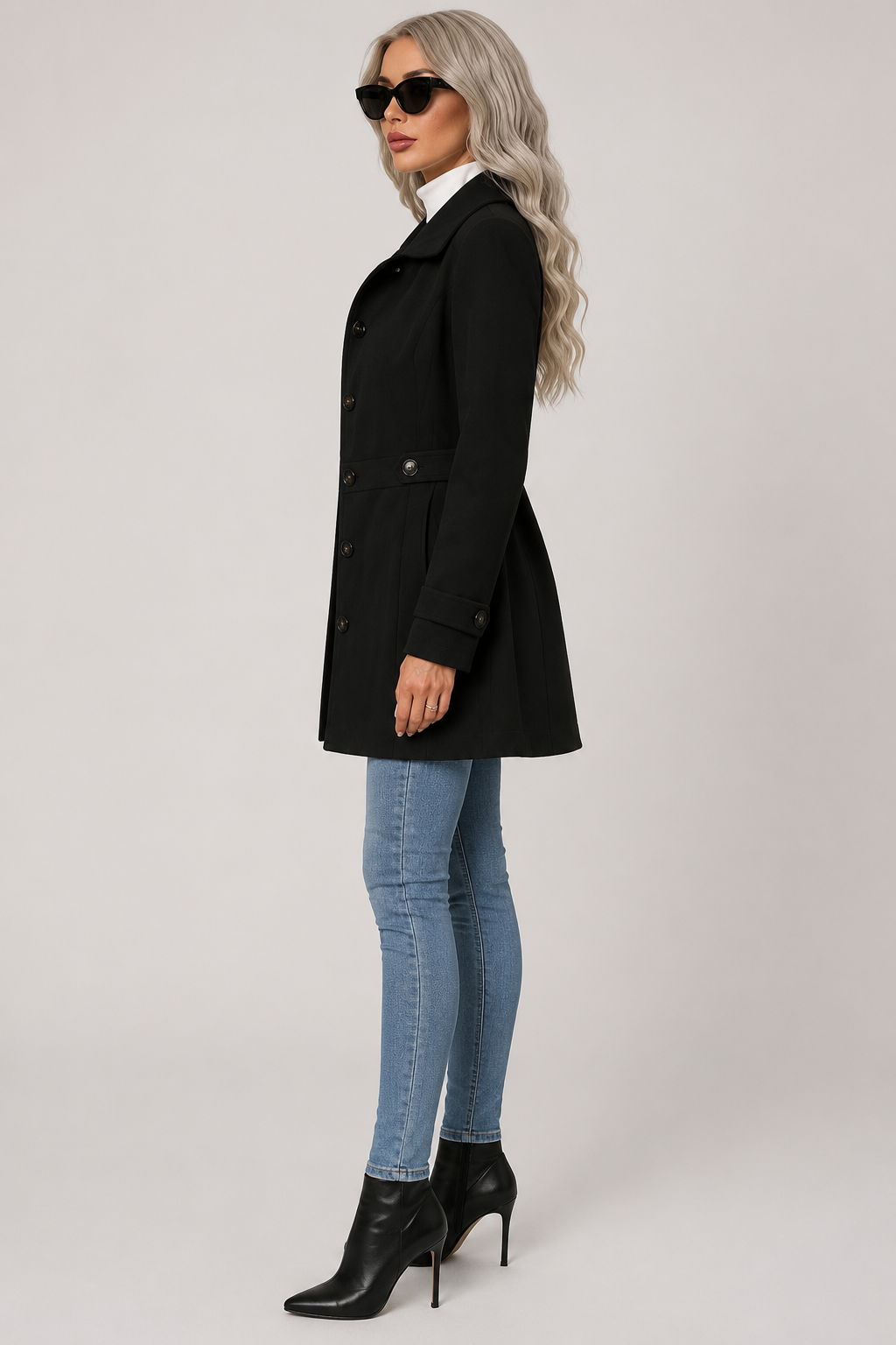 Bea | Fitted Single-Breasted Coat With Notch Lapels