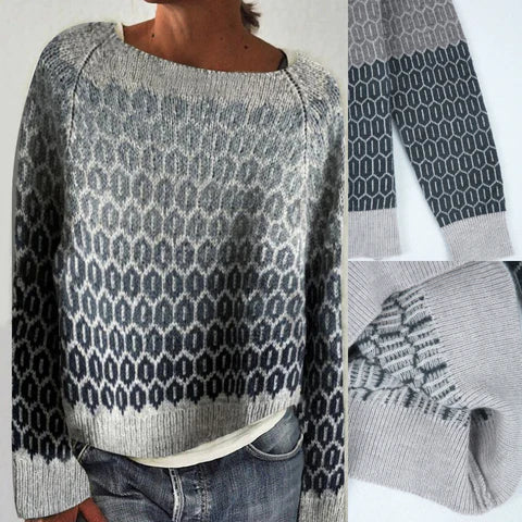Sanya | Retro Scandinavian Knitted Sweater