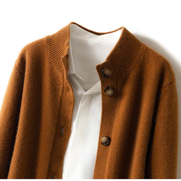 Loriana | Soft Mock-Neck Button Cardigan