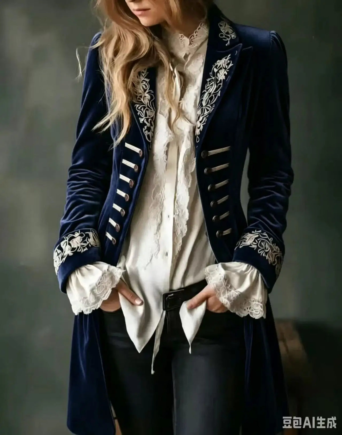 Philomène | Long Embroidered Velvet Jacket