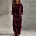 Salma | Velvet Hoodie & High-Waist Pocket Pants Set