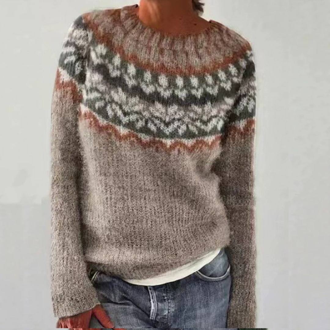Debbie | Retro Scandinavian Knitted Sweater