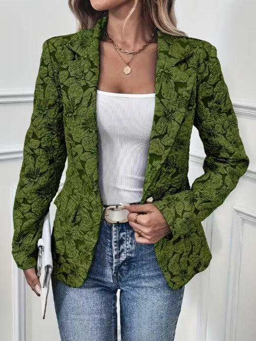 Maria | Paisley Jacquard Fitted Blazer