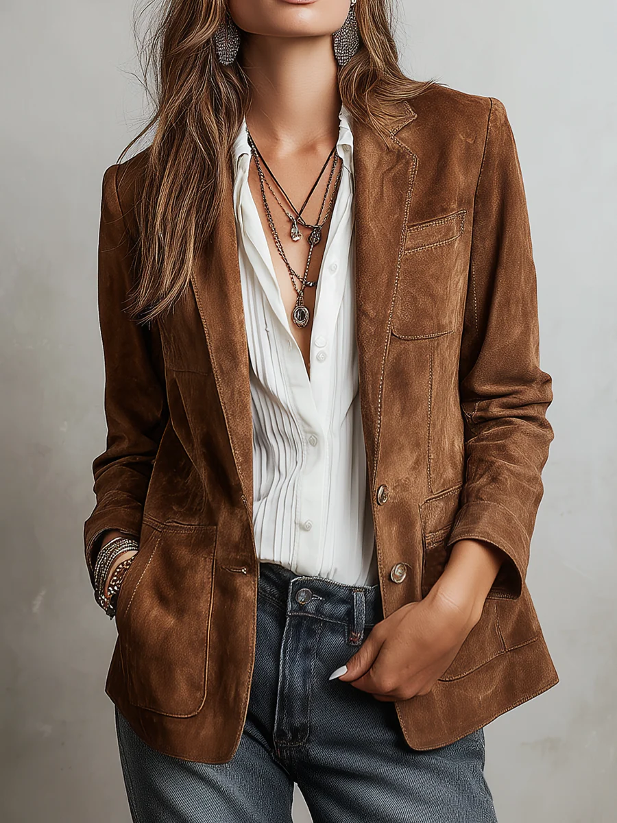 Mellanie | Vintage Brown Blazer