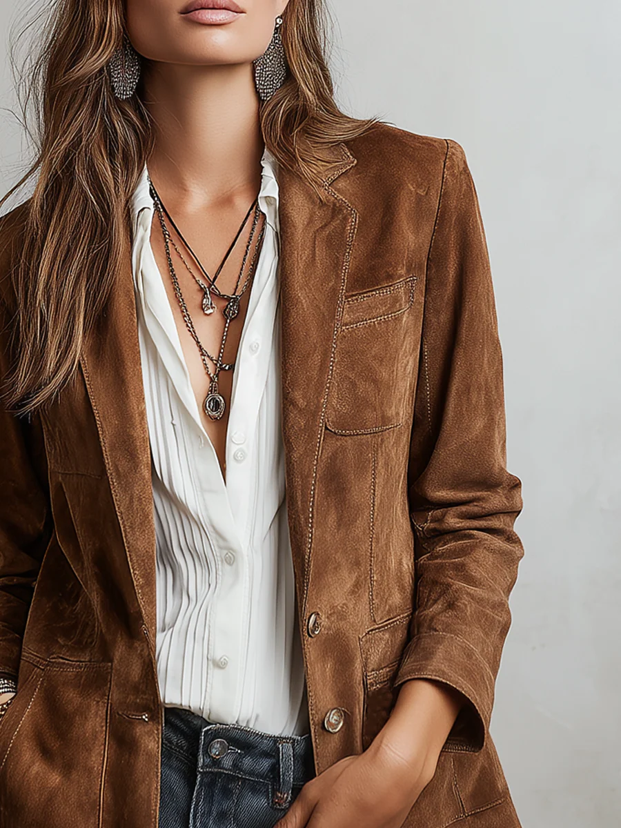 Mellanie | Vintage Brown Blazer