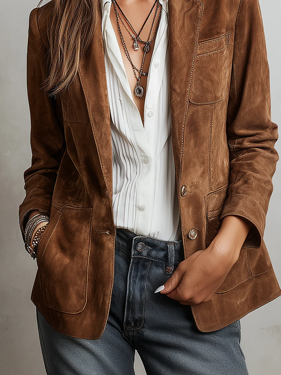 Mellanie | Vintage Brown Blazer