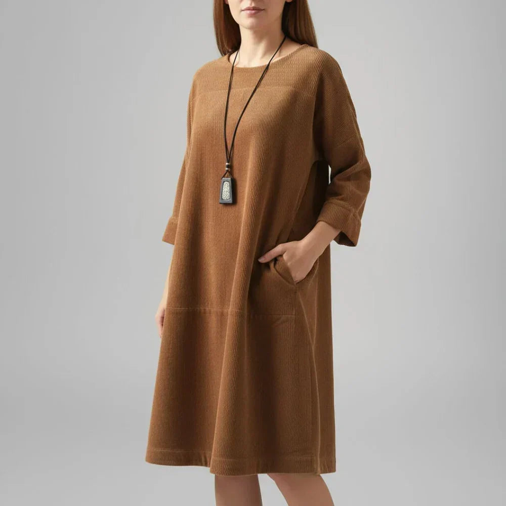 Willow | Relaxed Corduroy Midi Dress