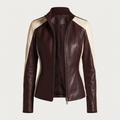 Marietta | Fitted Two-Tone Jacket With Mandarin Collar
