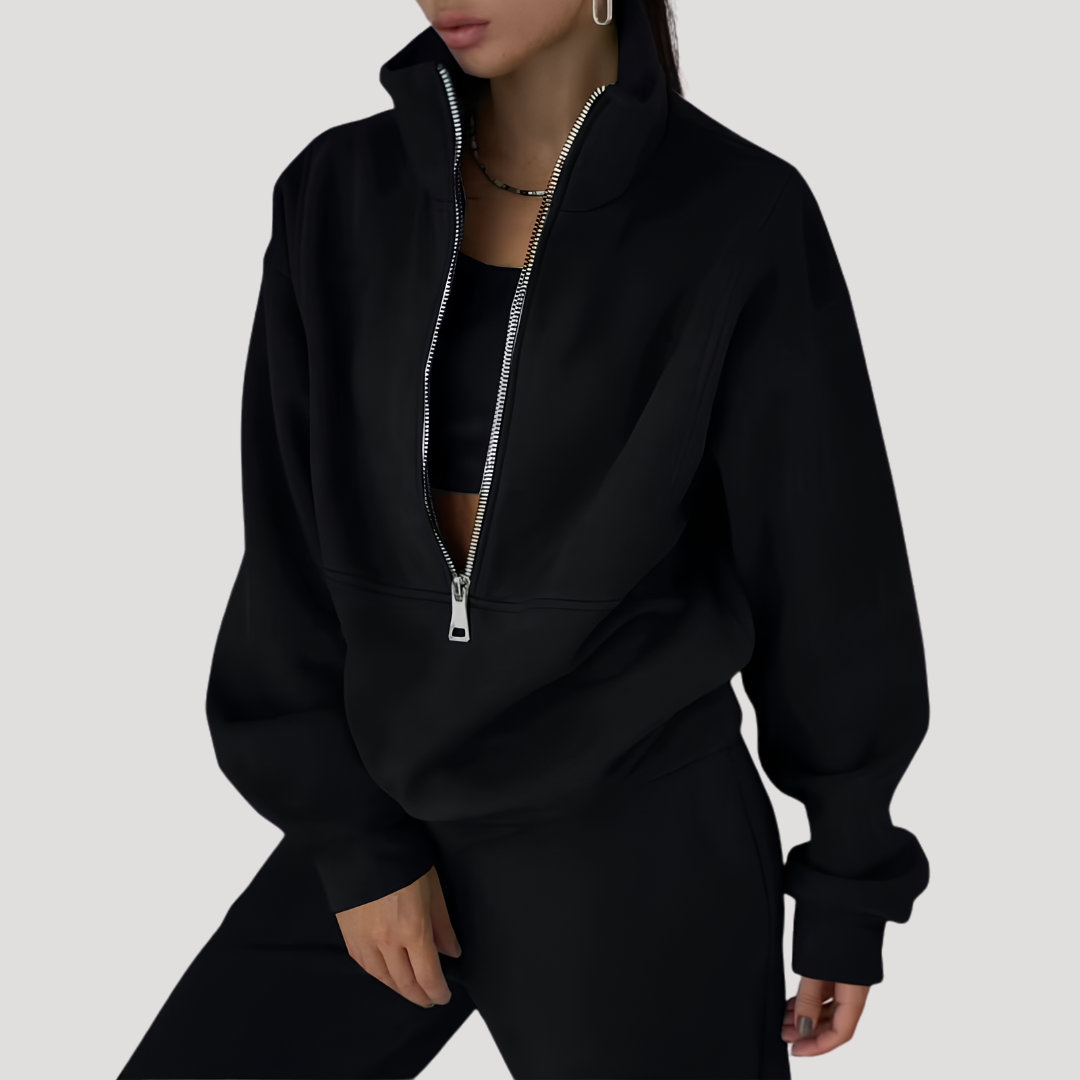 Shella | Fleece Half-Zip Sweatshirt & Jogger Set