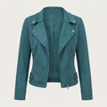 Liliana | Short Suede-Look Jacket With Asymmetric Zip