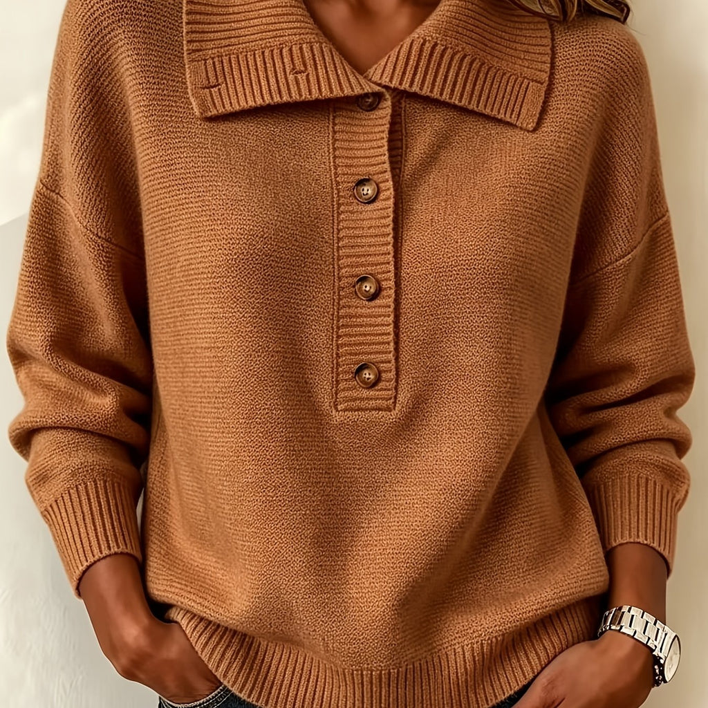 Natalia | Collared Button Autumn Sweater