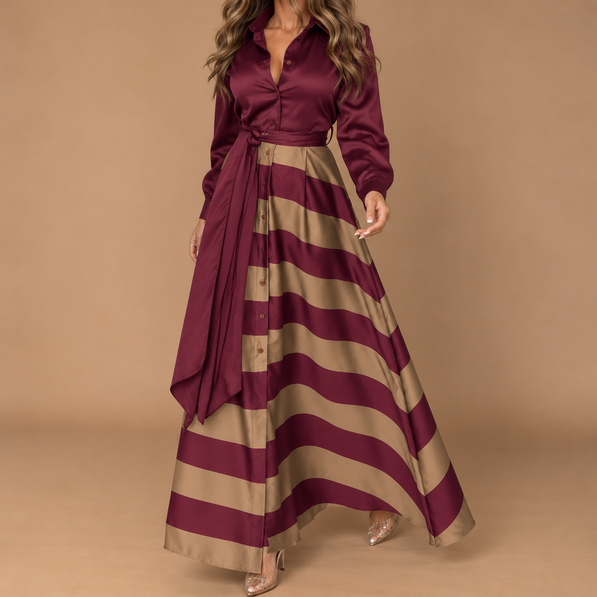 Mila | Striped Maxi Dress