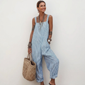 Doryane | Striped Wide-Strap Jumpsuit with Cropped Ankle