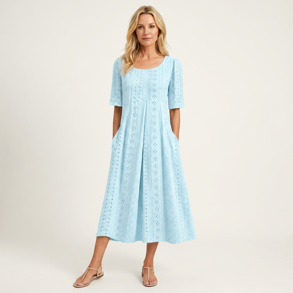 Phione | Smocked Print Midi Dress 7