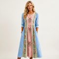Phione | Smocked Print Midi Dress 11