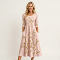 Phione | Smocked Print Midi Dress 13