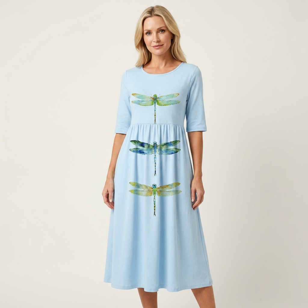 Phione | Smocked Print Midi Dress 14