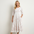 Phione | Smocked Print Midi Dress 18