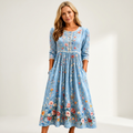 Phione | Smocked Print Midi Dress 21
