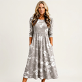 Phione | Smocked Print Midi Dress 30