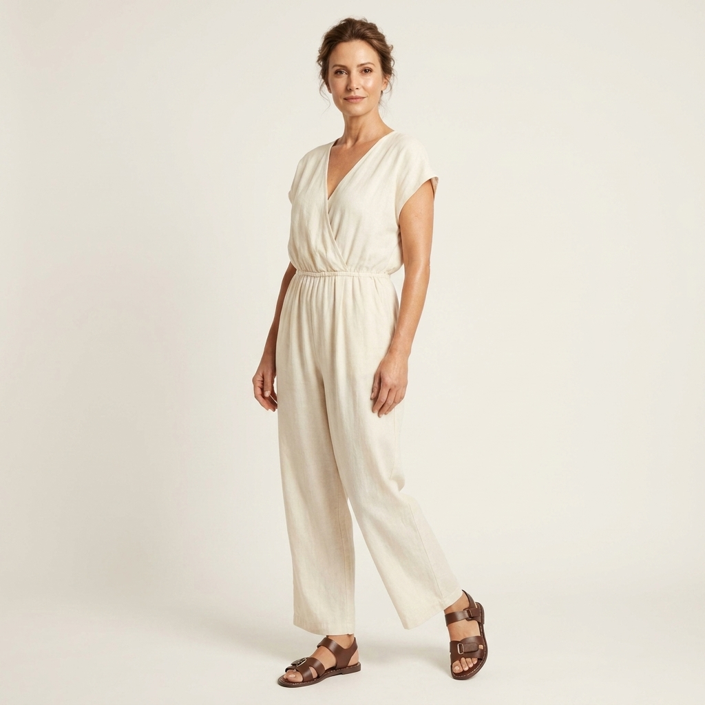 Amelia | Metal Buckle Flat Sandal with Ankle Strap