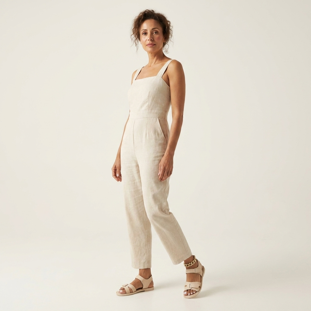 Amelia | Metal Buckle Flat Sandal with Ankle Strap