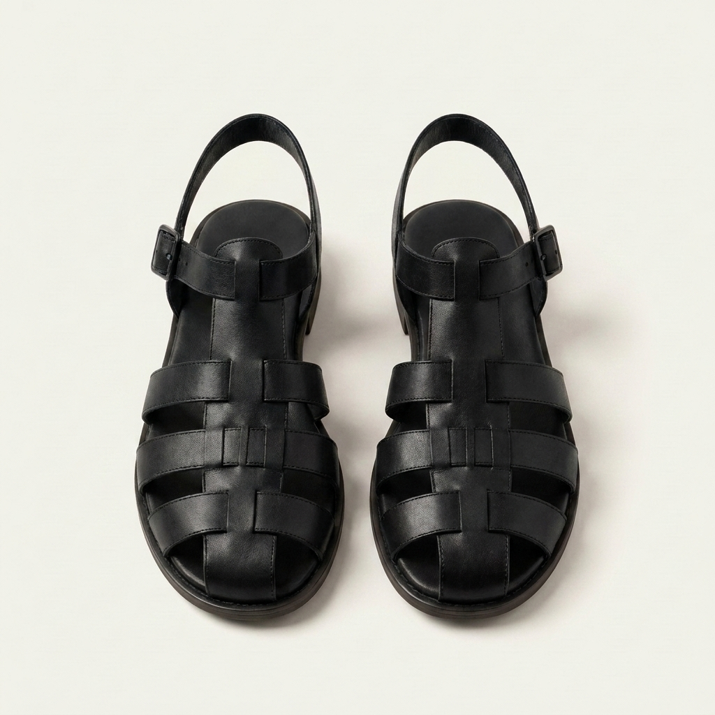 Ilenia | Woven Caged Flat Sandal