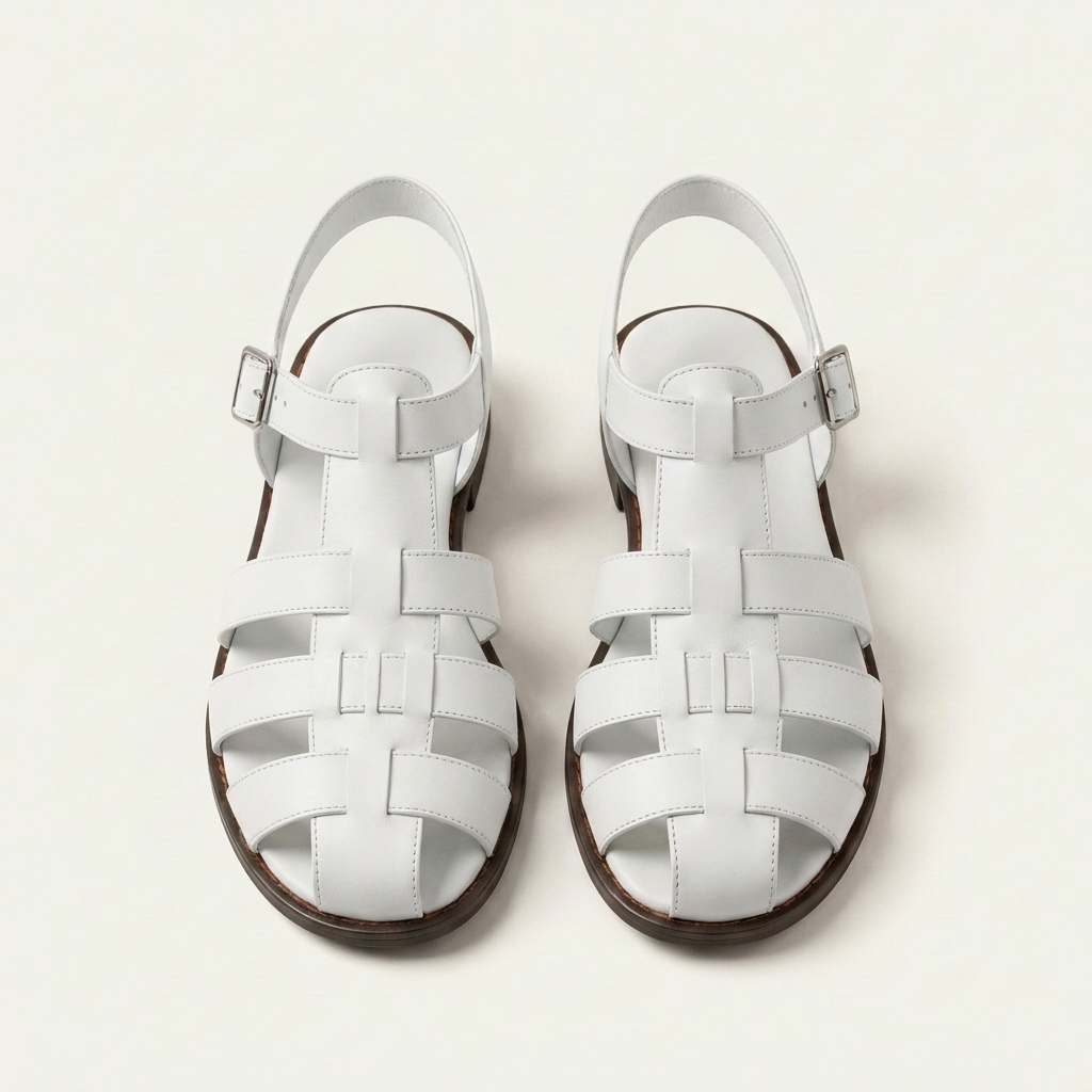 Ilenia | Woven Caged Flat Sandal