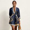 Cindy | Marble-Print Lace-Trim Mini Dress
