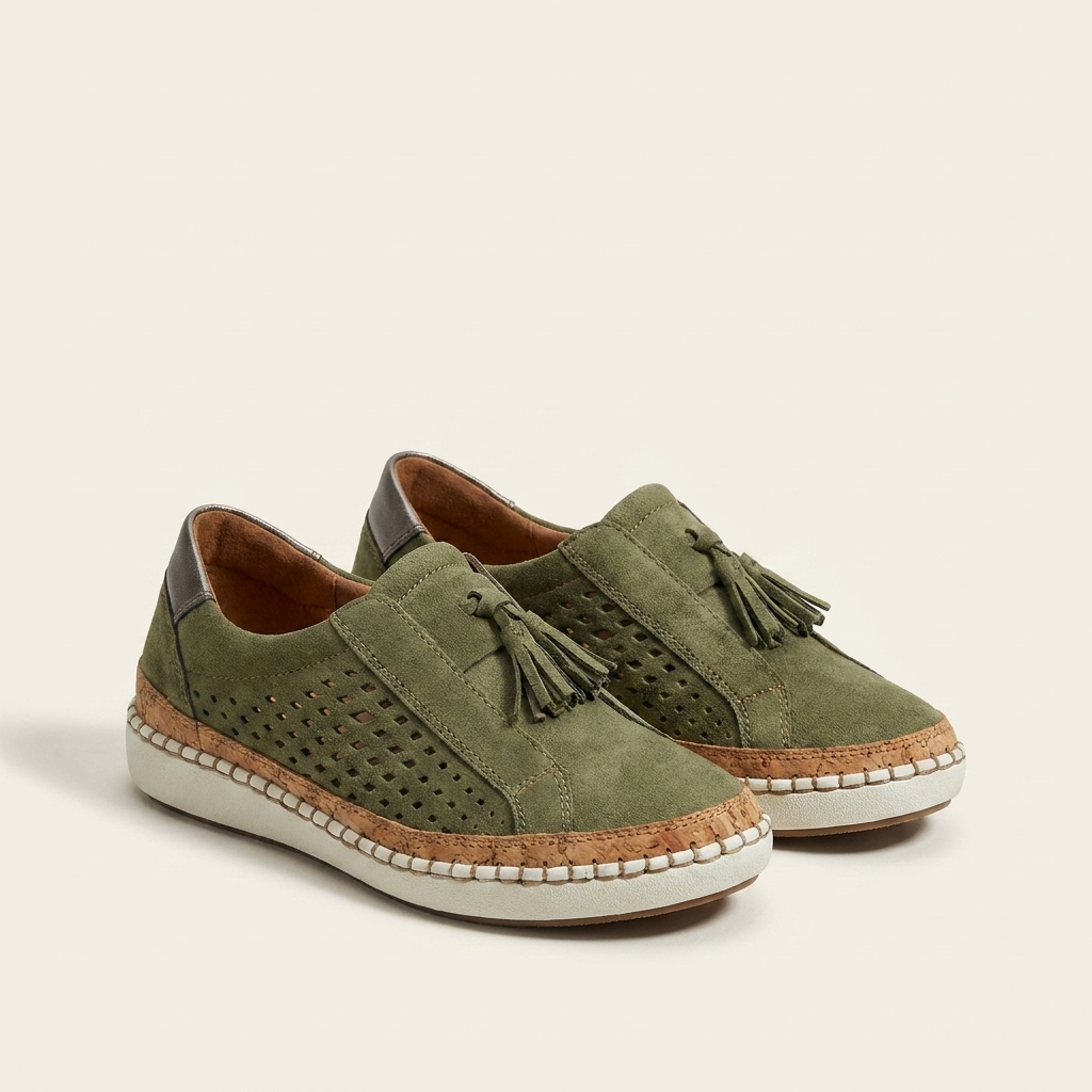 Piper | Perforated Tassel Slip-On Sneaker