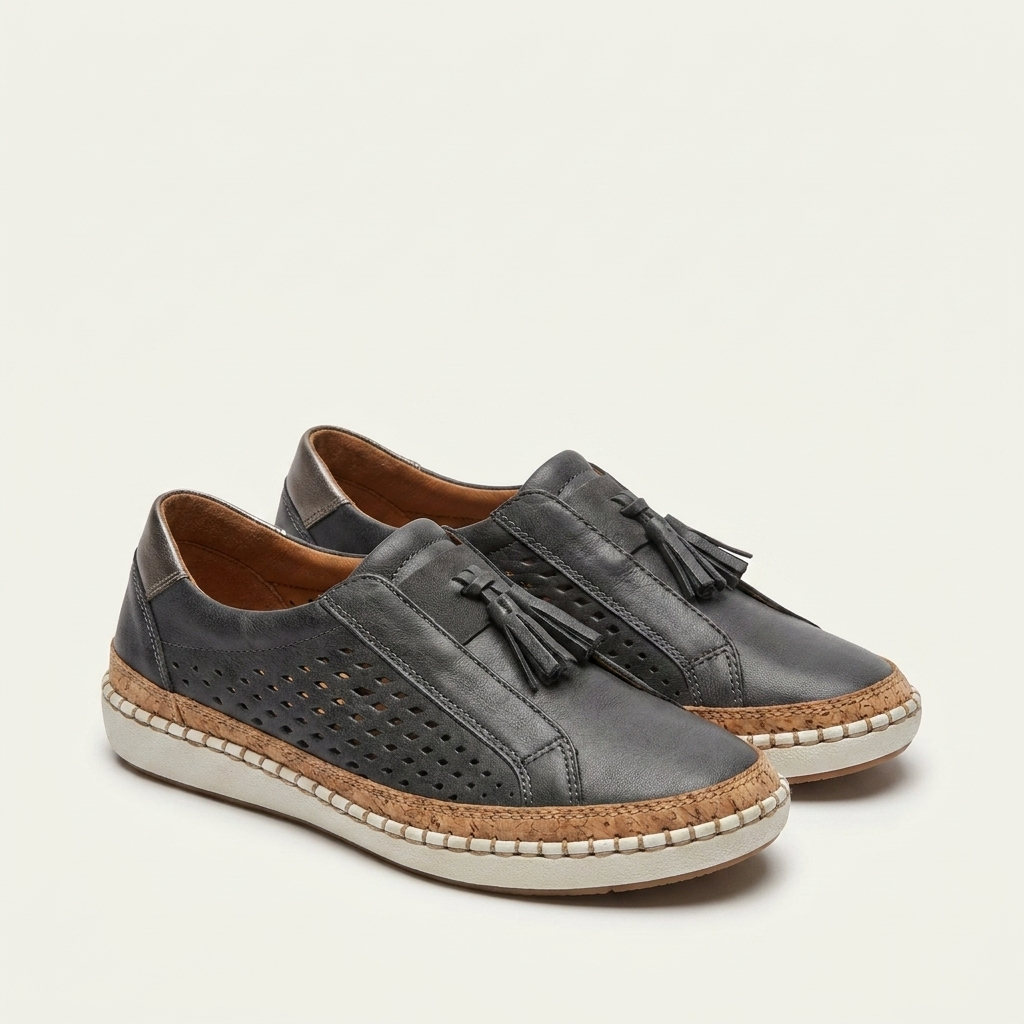 Piper | Perforated Tassel Slip-On Sneaker