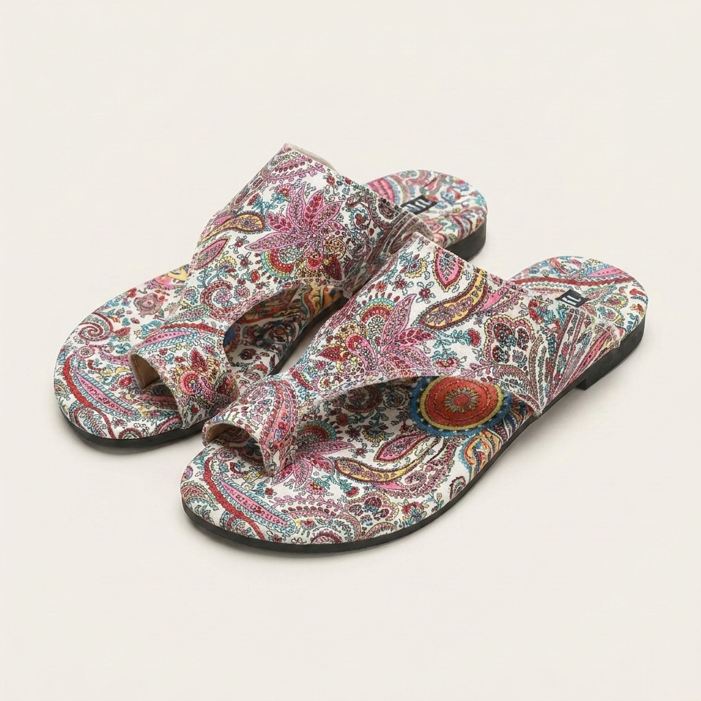 Genevive | Toe-Loop Cushioned Comfort Sandal