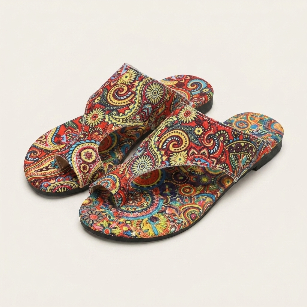 Genevive | Toe-Loop Cushioned Comfort Sandal