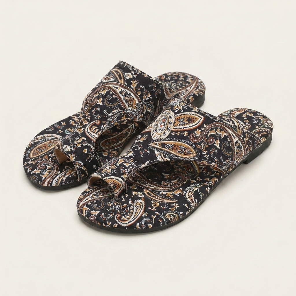 Genevive | Toe-Loop Cushioned Comfort Sandal