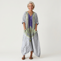 Remi | Notch Neck Printed Oversized Pocket Midi Dress 7